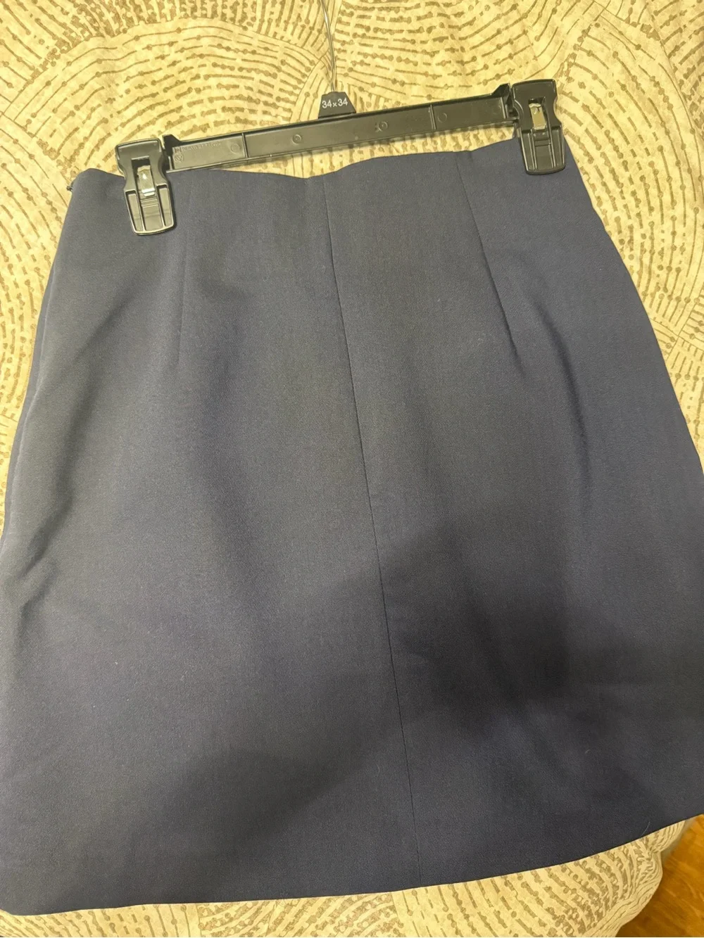 Boden Navy Mini Skirt with Front Pleats